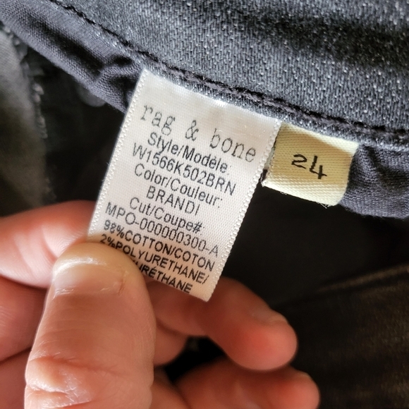 VGUC Rag & Bone Lenox High Waist Ankle Skinny Black 24 - Picture 9 of 14